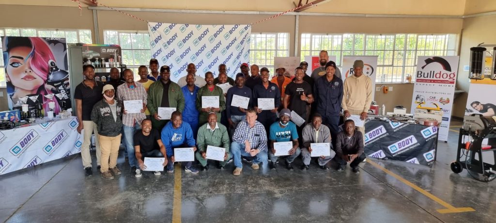 A group of trainees in Swaziland